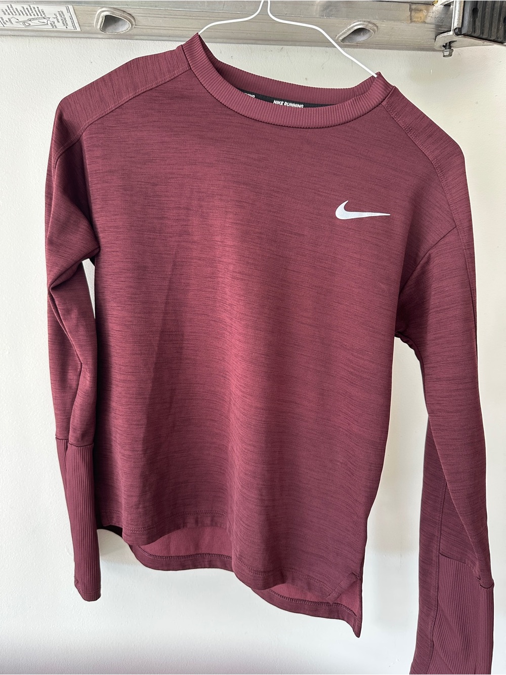 Nike Women's Burgundy Long-Sleeve Performance Crew